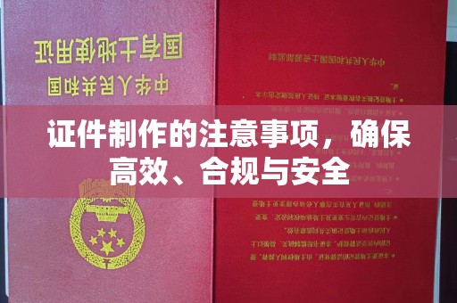 海门证件制作的注意事项，确保高效、合规与安全